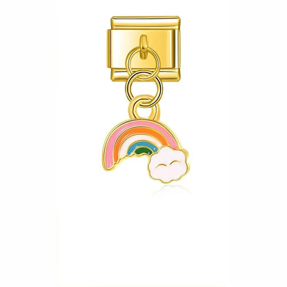Charm Colgante Arcoíris (Dorado) - Italian Charms