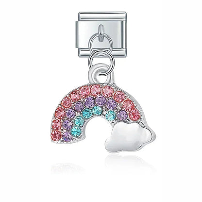 Charm Colgante arcoíris (Plateado) - Italian Charms