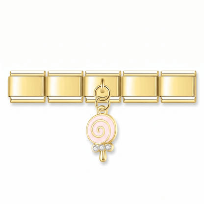 Charm Colgante Caramelo en pulsera italiana de eslabones