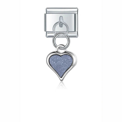 Charm Colgante Corazón (Gris) - Italian Charms