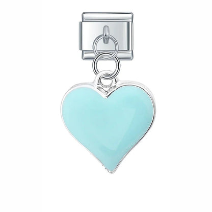 Charm Colgante Corazón azul - Italian Charms