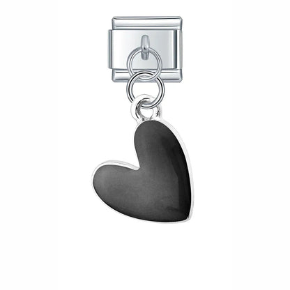 Charm Colgante Corazón negro (Pequeño) - Italian Charms