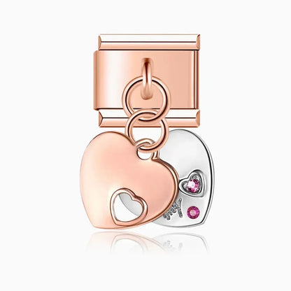 Charm Colgante Corazones (Liso) - Italian Charms