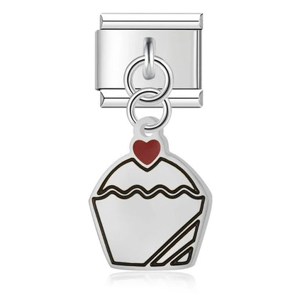 Charm Colgante cup cake (Plateado) - Italian Charms