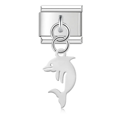 Charm Colgante Delfin (Plateado) - Italian Charms