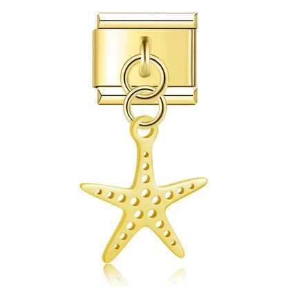 Charm Colgante Estrella de mar (Dorado) - Italian Charms