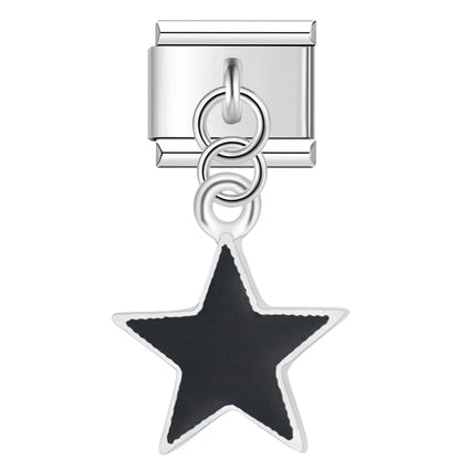 Charm Colgante estrella negra - Italian Charms