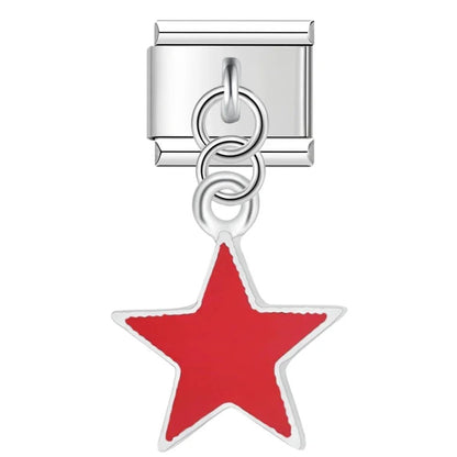 Charm Colgante estrella roja - Italian Charms