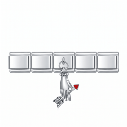 Charm Colgante Flecha en pulsera italiana de eslabones
