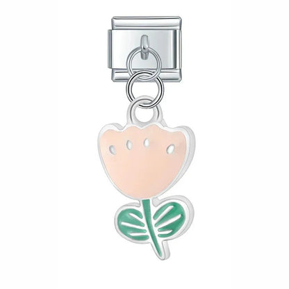 Charm Colgante flor (Tulipán) - Italian Charms