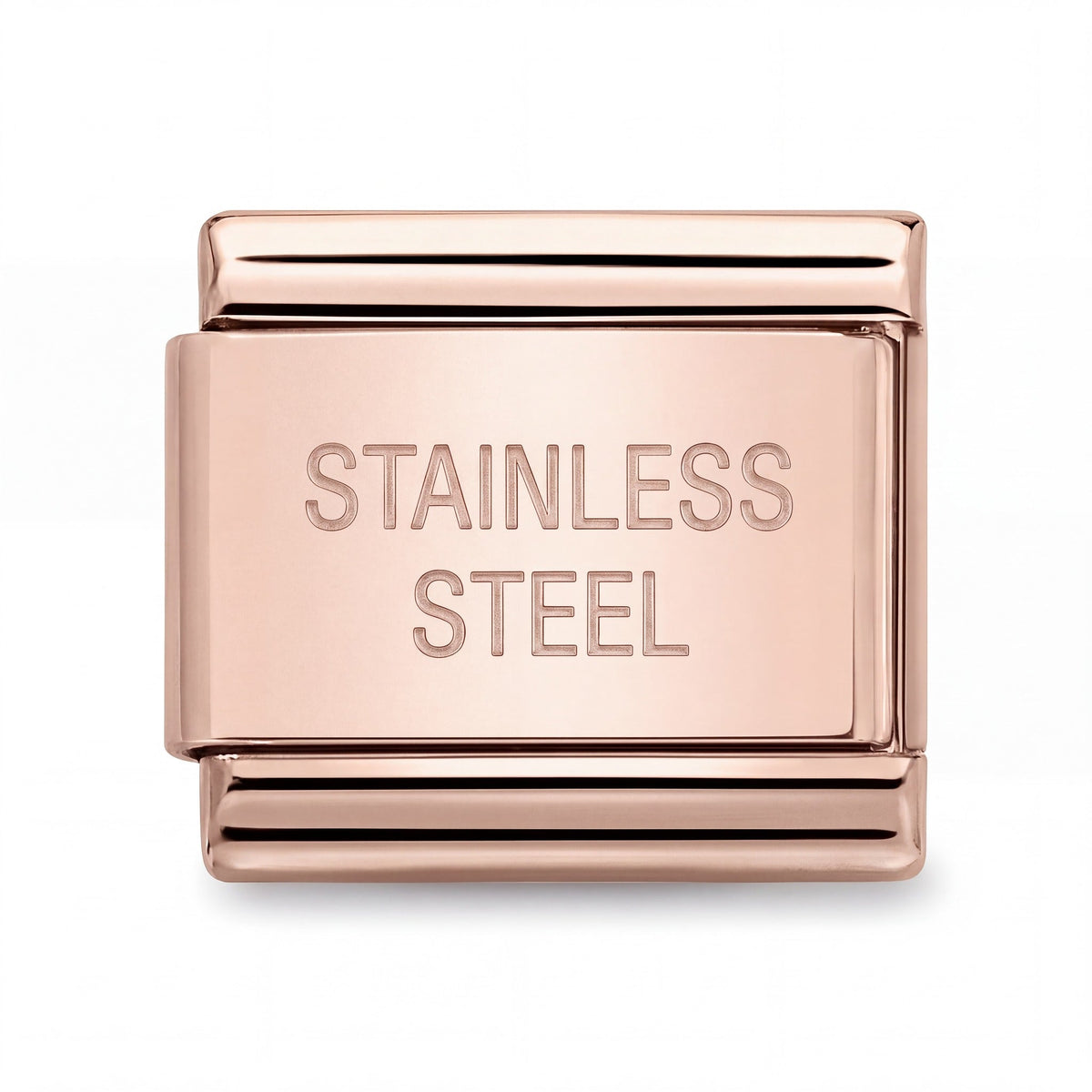 Reverso del Charm Colgante flor (Oro Rosa) de acero inoxidable