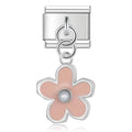 ピンクの花のペンダントチャーム