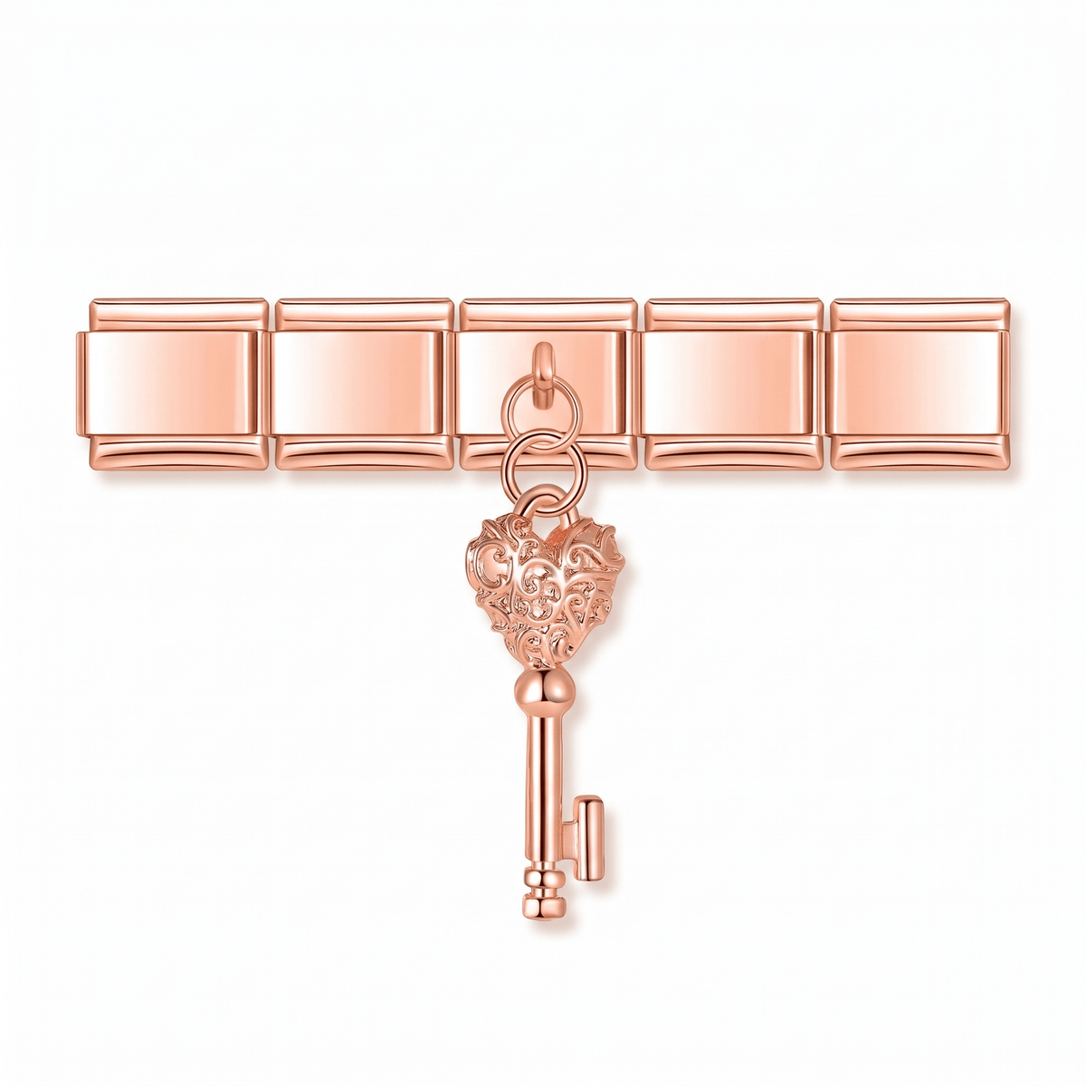 Charm Colgante Llave en pulsera italiana de eslabones