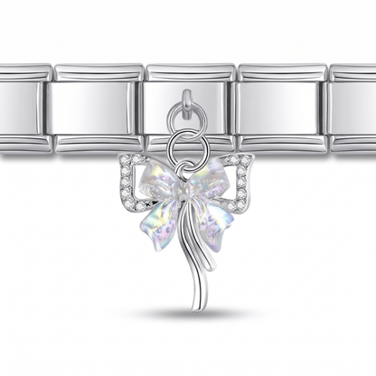 Charm Colgante moño en pulsera italiana de eslabones