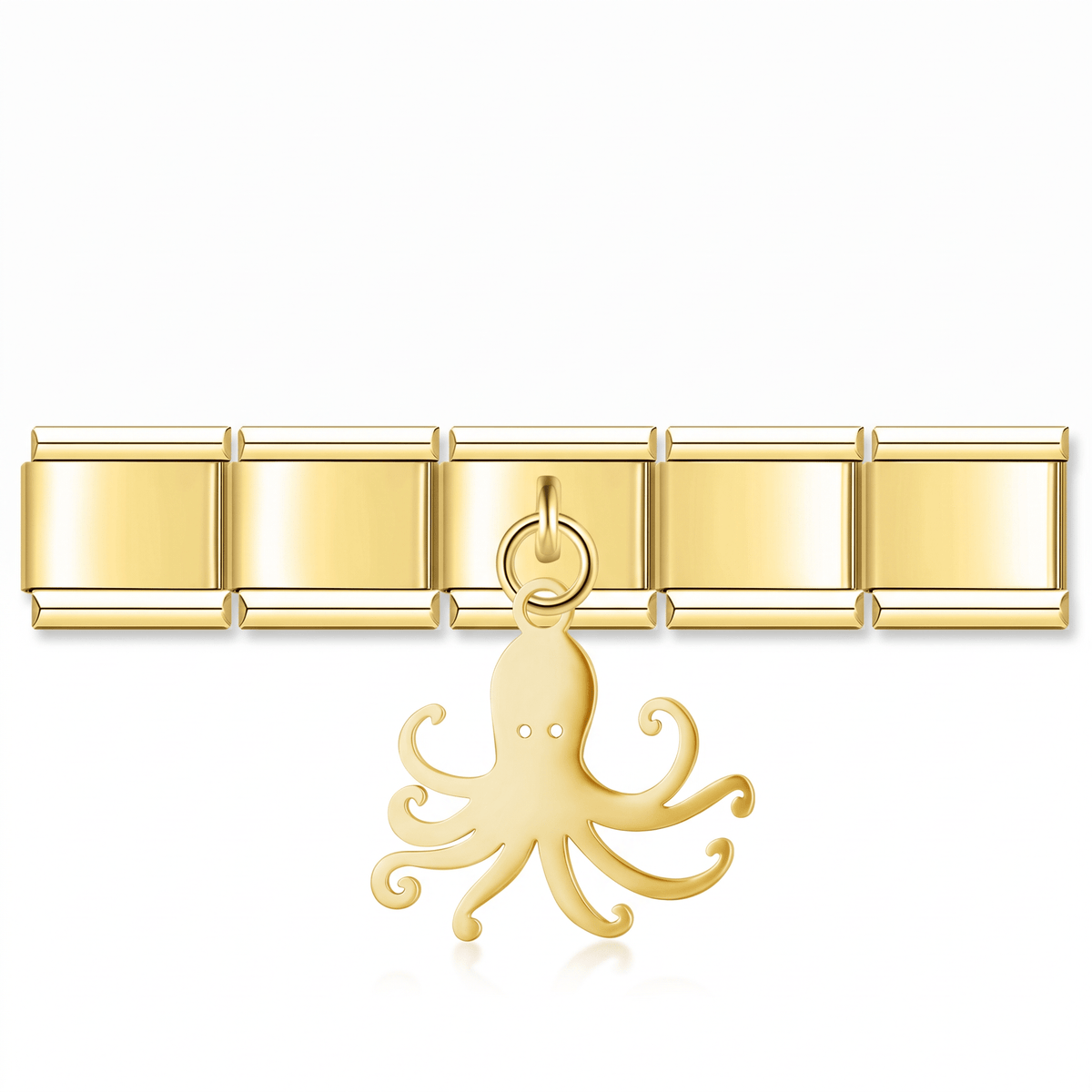 Charm Colgante pulpo Mar en pulsera italiana de eslabones