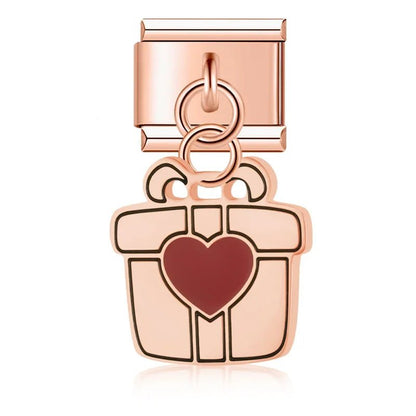Charm Colgante Regalo (Oro Rosa) - Italian Charms