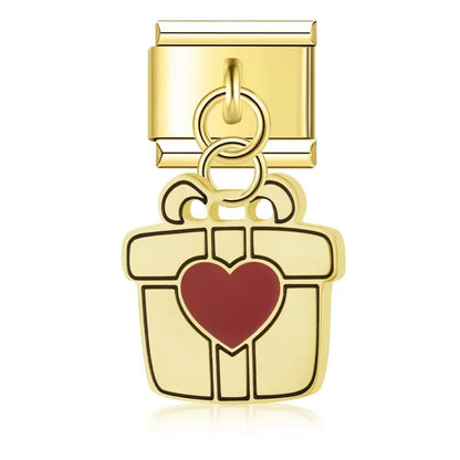 Charm Colgante Regalo (Dorado) - Italian Charms