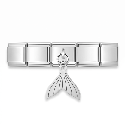 Charm Colgante Sirena en pulsera italiana de eslabones