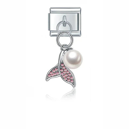 Charm Colgante Sirena rosa - Italian Charms