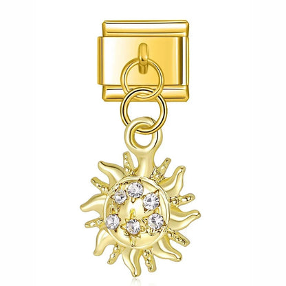 Charm Colgante sol (Dorado) - Italian Charms