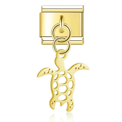 Charm Colgante Tortuga (Dorado) - Italian Charms