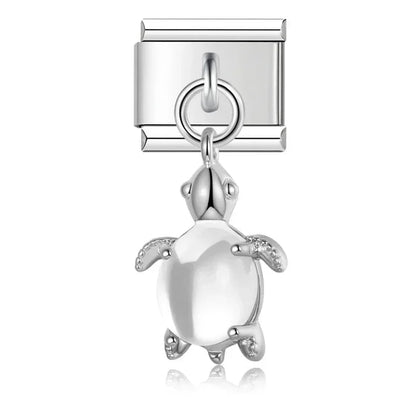 Charm Colgante Tortuga Blanco - Italian Charms