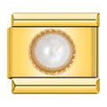 Charm mit Perle und goldener Basis