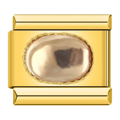 Charm con piedra en tono champán - Italian Charms