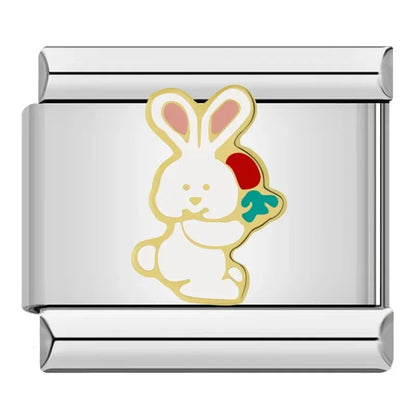 Charm Conejo (con Flor) - Italian Charms