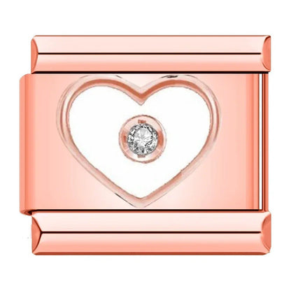 Charm Corazón (Oro Rosa) - Italian Charms