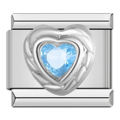 Charm Corazon Azul - Italian Charms