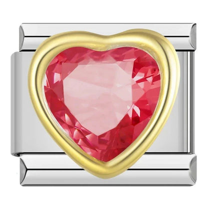 Charm Corazon Brillante (Rojo) - Italian Charms