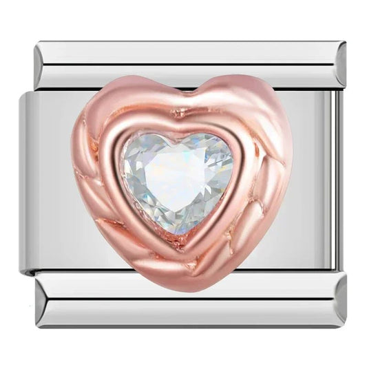 Charm Corazon Brillo - Italian Charms