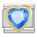 Charm Cœur Brillant Bleu