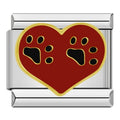 Charm Herz Pfotenabdruck