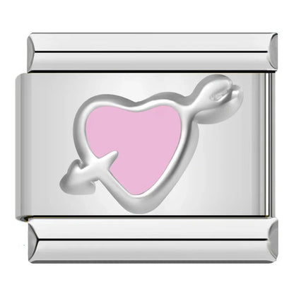 Charm Corazón rosa (Flecha) - Italian Charms