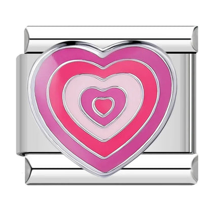 Charm Corazón Rosa (Espiral) - Italian Charms