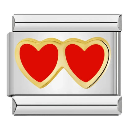 Charm Corazones (Rojos) - Italian Charms