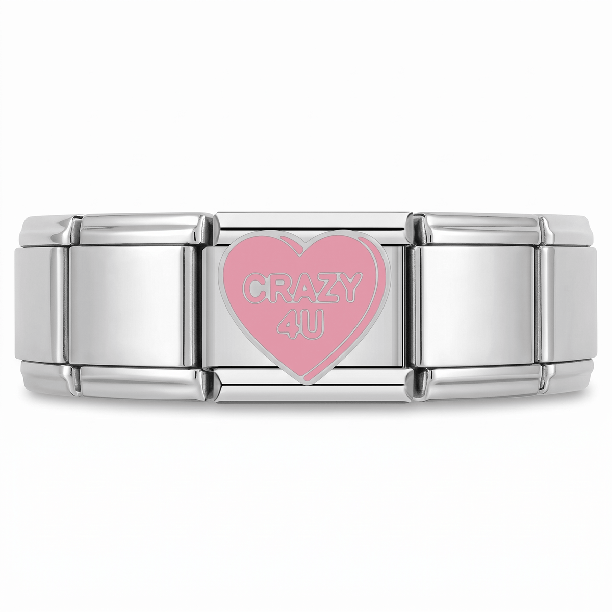 Charm Crazy 4u en pulsera italiana de eslabones