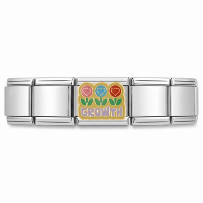 Charm Crecer en pulsera italiana de eslabones