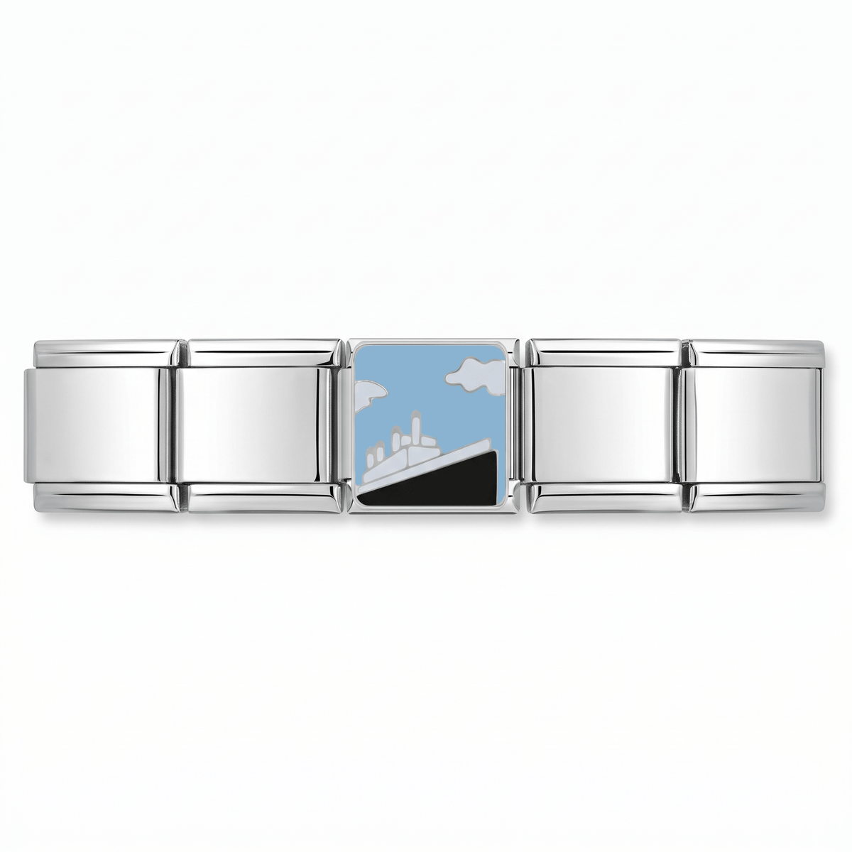 Charm Crucero en pulsera italiana de eslabones