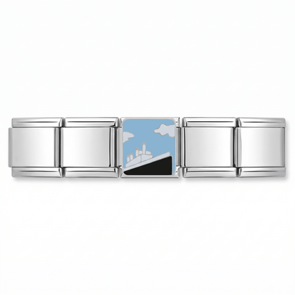 Charm Crucero en pulsera italiana de eslabones