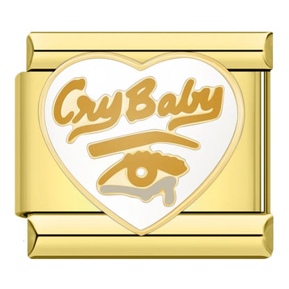 Charm Cry baby (Dorado) - Italian Charms