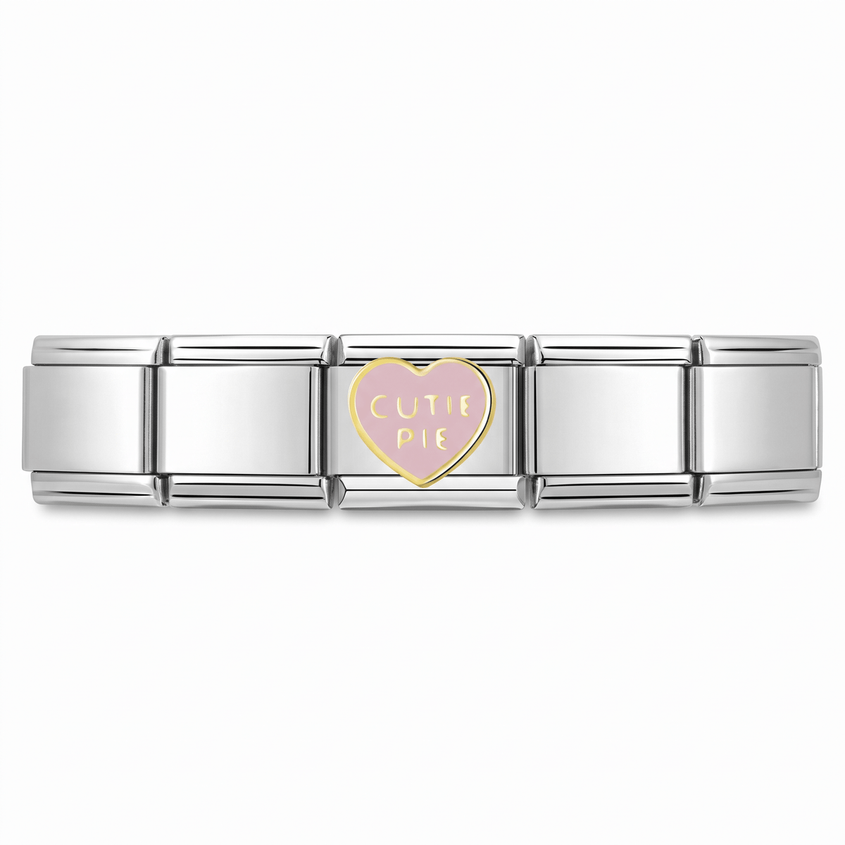 Charm Cutie pie en pulsera italiana de eslabones