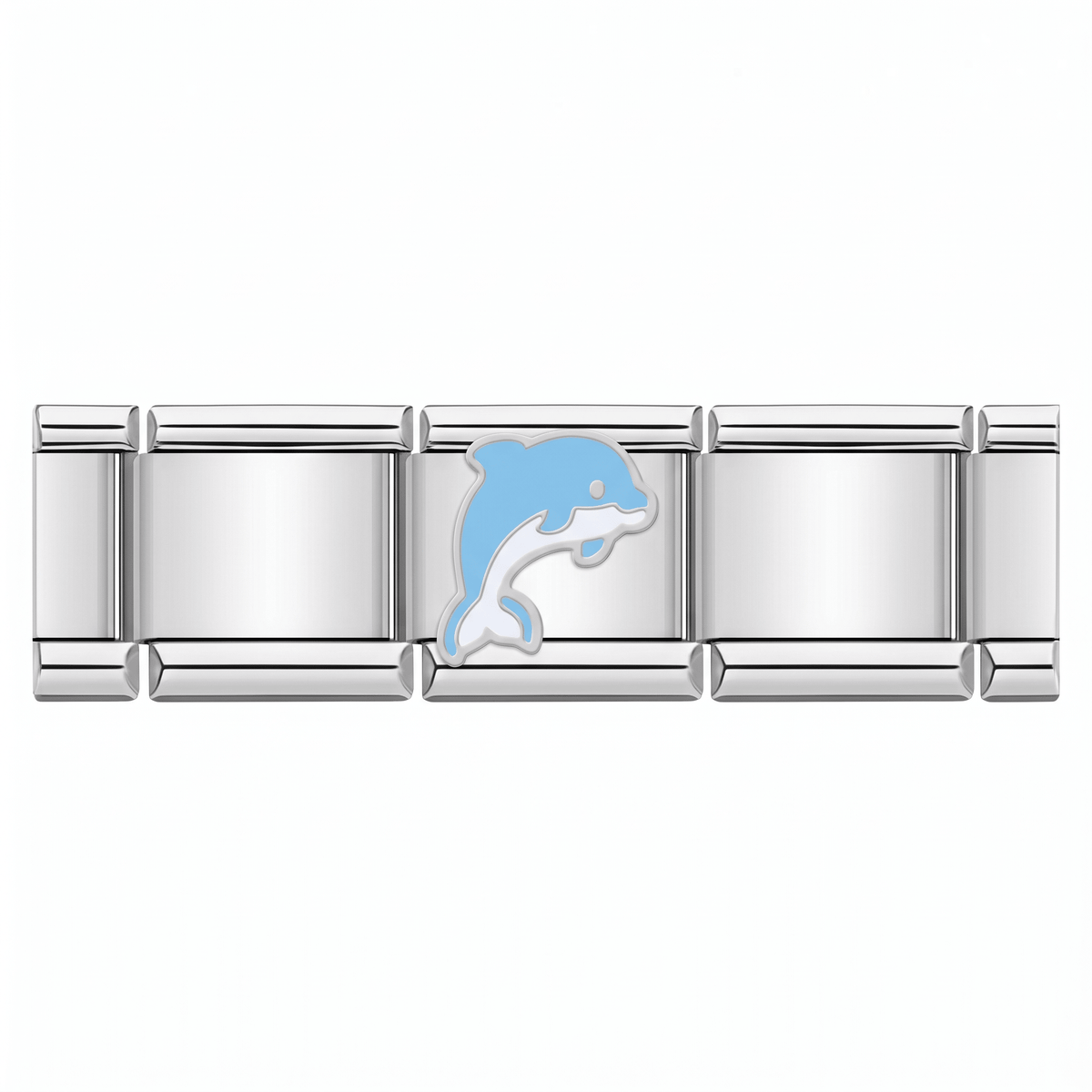 Charm Delfin en pulsera italiana de eslabones