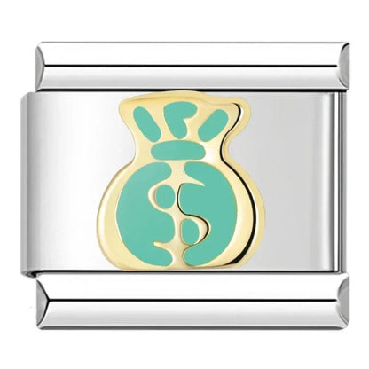 Charm Dinero (Bolsa, Plateado) - Italian Charms