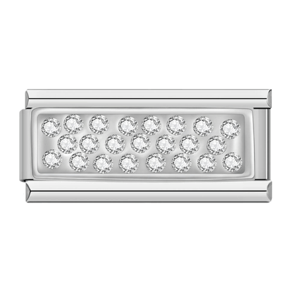 Charm Doble Brillos - Italian Charms