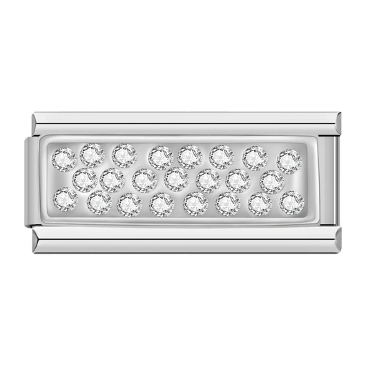 Charm Doble Brillos - Italian Charms