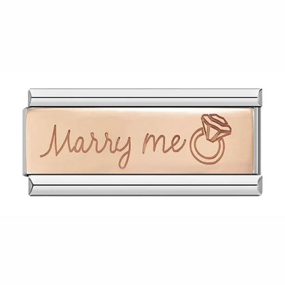 Charm Doble Casate conmigo - Italian Charms