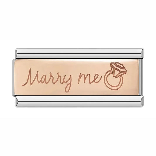 Charm Doble Casate conmigo - Italian Charms